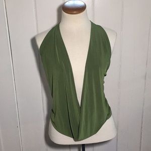 Prada green low cut top.